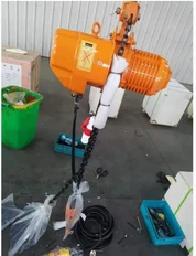 HOIST RANTAI LISTRIK KECEPATAN TUNGGAL GANTRY BEAM CRANE DENGAN KAIT